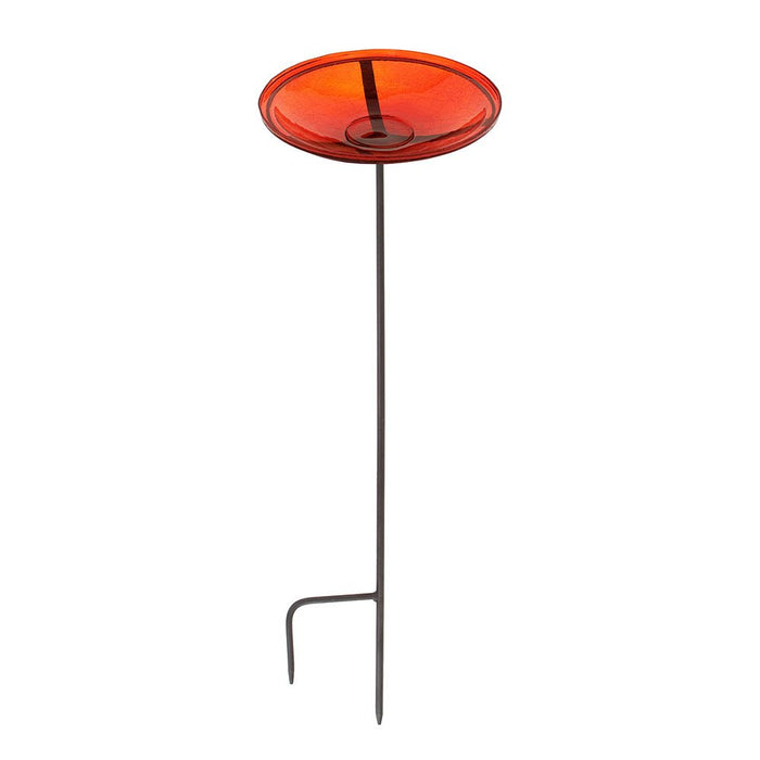 Achla Designs 14" Red Bowl, Cradle and Stake