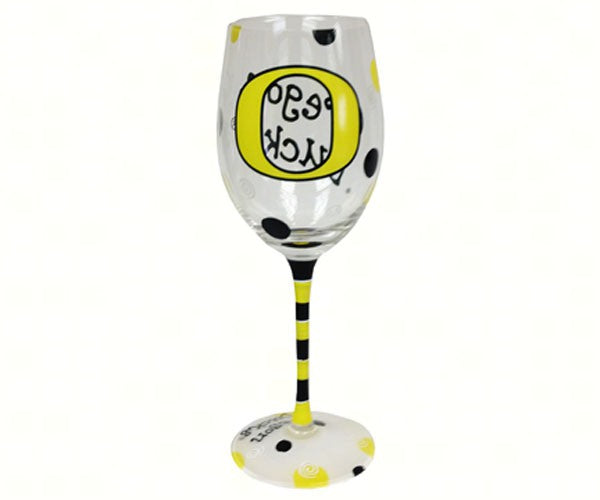 Wine Glass (12 oz) - Oregon Ducks