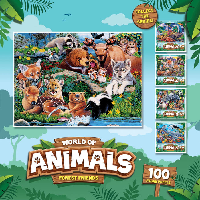 MasterPieces Puzzles Forest Friends Puzzle 100pc