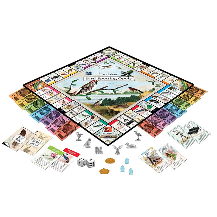 MasterPieces Puzzles Audubon Bird Spotting Opoly Board Game