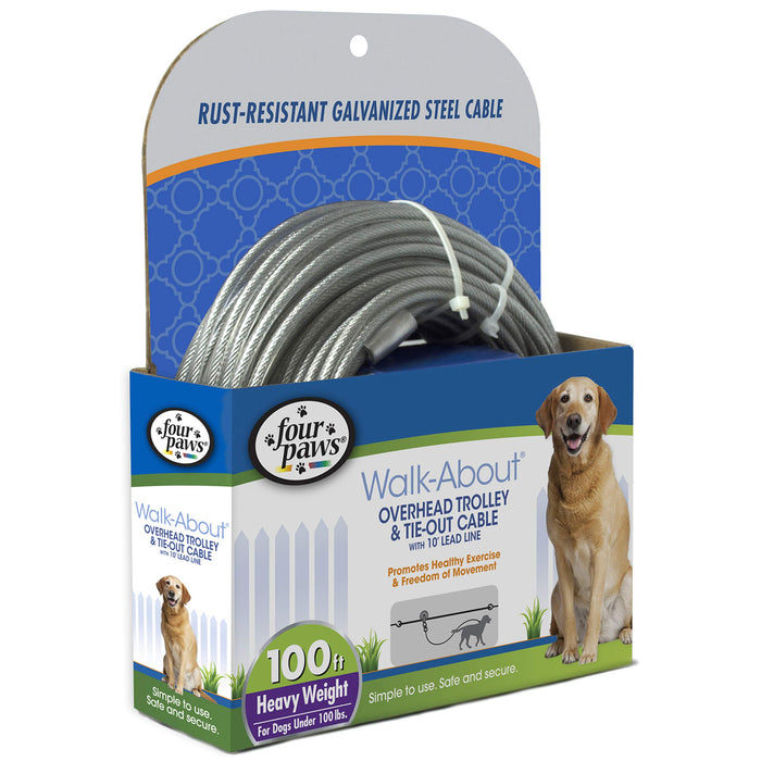 FOUR PAWS WALK-ABOUT TROLLEY & CABLE HEAVY WEIGHT