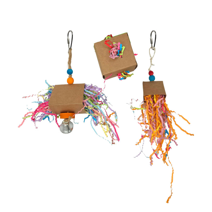 HAPPY BEAKS CRINKLE HUTS BIRD TOY