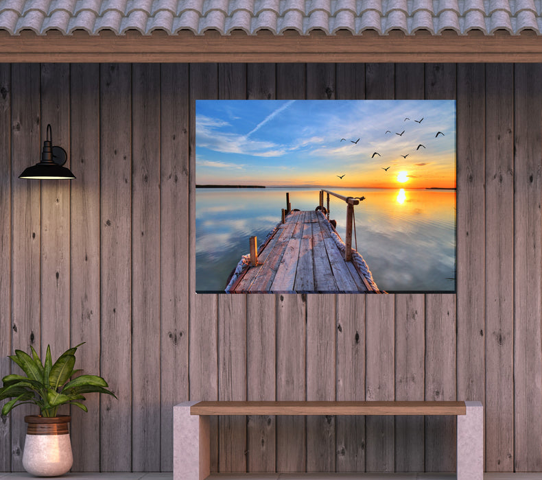 FISHING DOCK by West of the Wind | Waterproof Outdoor Wall Art