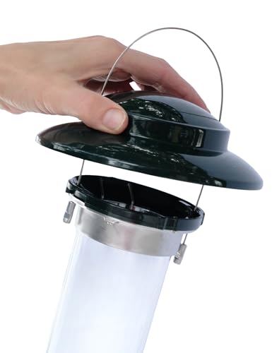 Squirrel Buster Evolution Truly Squirrel-Proof Bird Feeder, Double Cardinal Ring, 1.9-Pound Seed Capacity, Green