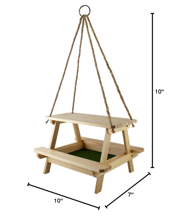 AUDUBON LAKE & CABIN PICNIC TABLE PLATFORM FEEDER