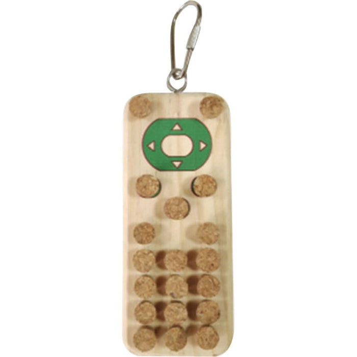 HAPPY BEAKS WOOD AND CORK REMOTE BIRD TOY