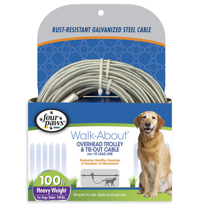 FOUR PAWS WALK-ABOUT TROLLEY & CABLE HEAVY WEIGHT