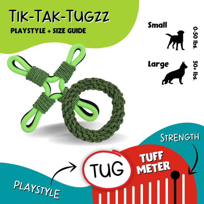JOLLY PETS KNOT N CHEW TIK TAK TUGZZ X