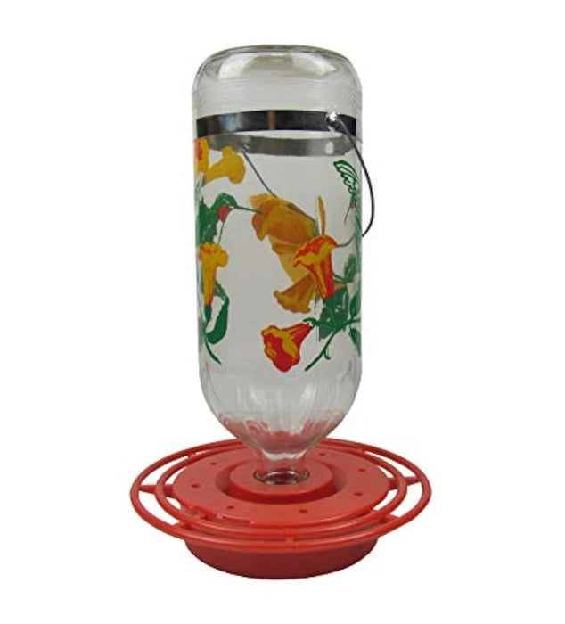 Best-1  Hummingbird Feeder 32 oz. w/ Hummingbird and Trumpet Flowers