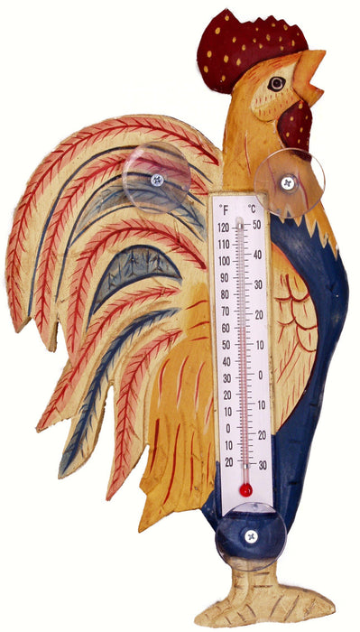 Bobbo from Songbird Essentials Country Rooster Small Window Thermometer