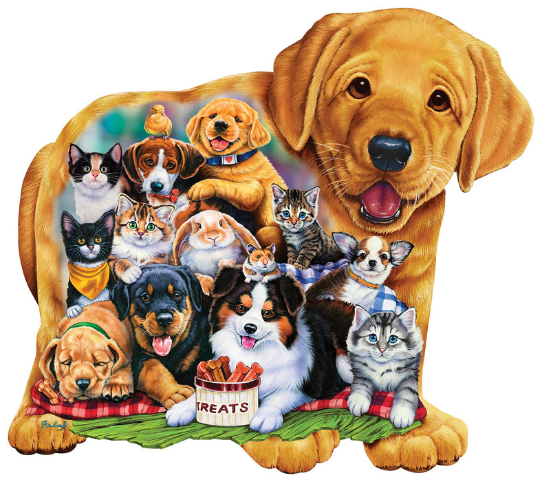 MasterPieces Puzzles Puppy Pals Shaped 100 Piece Puzzle