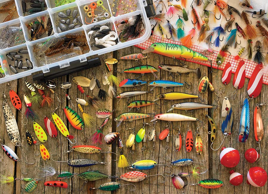bird fishing lures Cobble Hill Puzzle - 1000 Piece