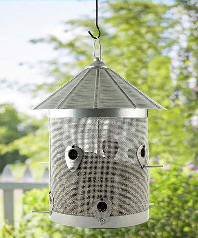 AUDUBON RUSTIC FARMHOUSE GALVANIZED SILO COMBO FEEDER