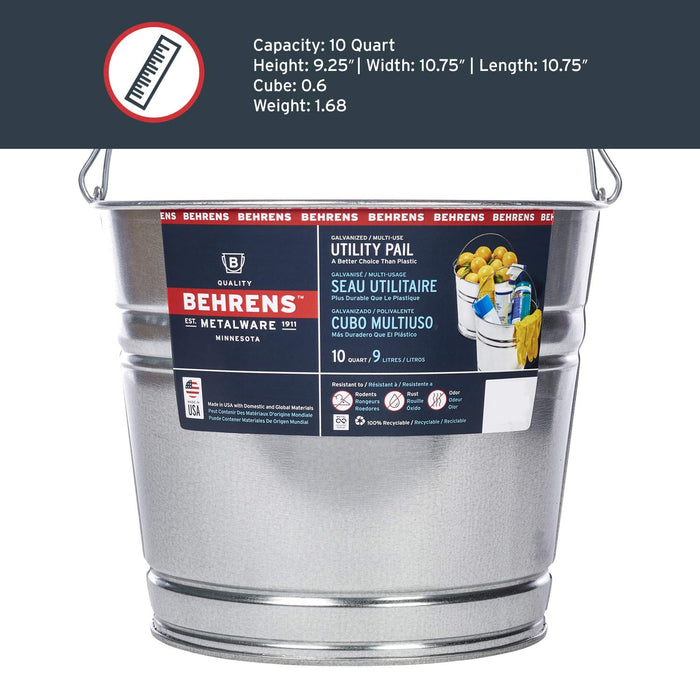GALVANIZED STEEL UTILITY PAIL