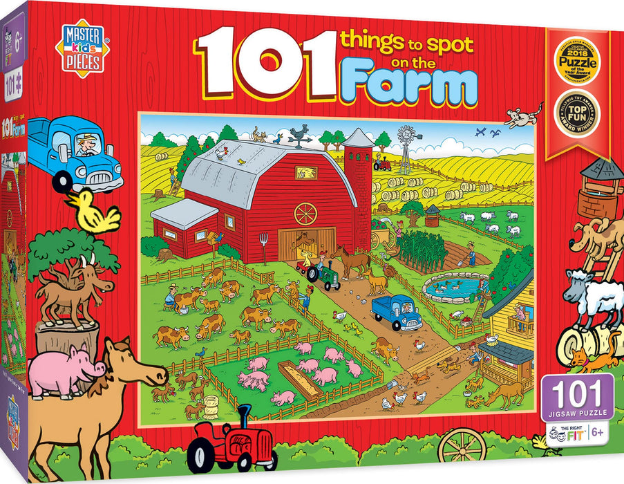 MasterPieces Puzzles 101 Things to Spot on the Farm 101 Piece Puzzle