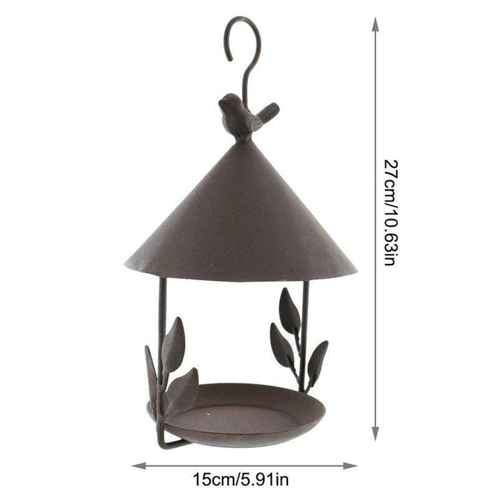 American Heritage Iron Aviary Bird Feeder - Brown