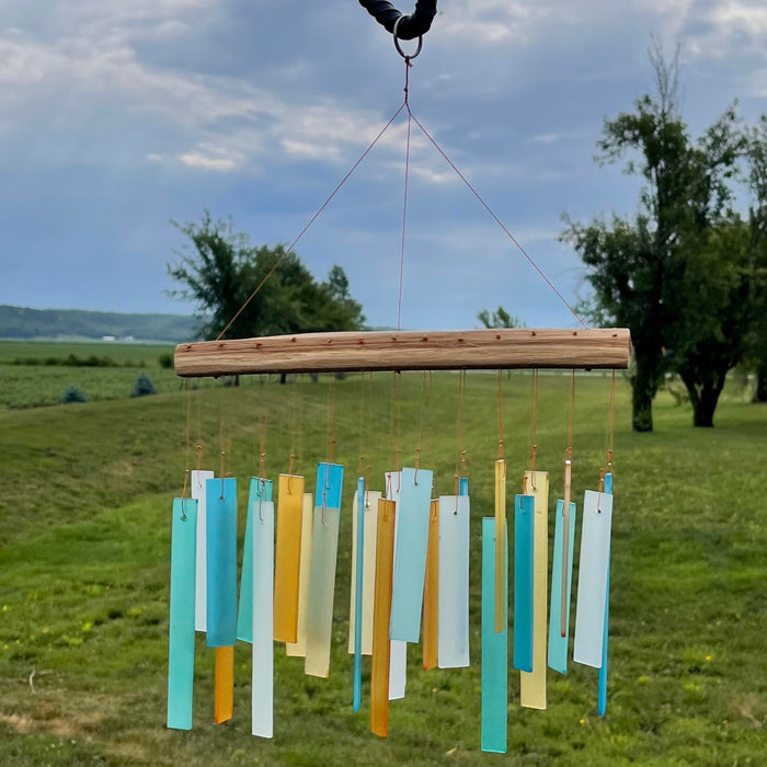 Gift Essentials Blue Handworks Line - Caribbean Beach Glass Chime