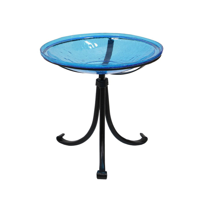 Achla Designs 14" Teal Crackle Birdbath- Tripod Stand