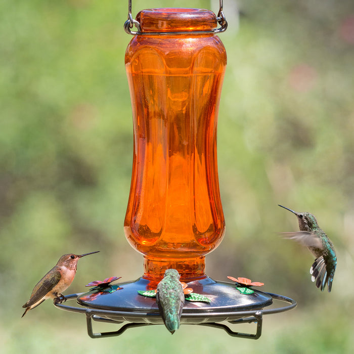Vintage Carnival Glass Oriole Feeder