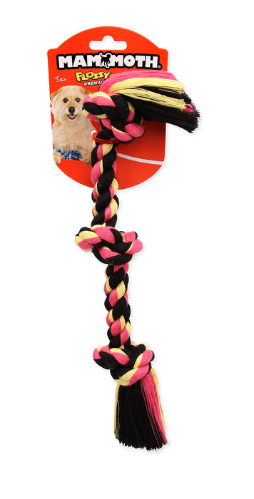 FLOSSY CHEWS COLOR 3 KNOT ROPE TUG