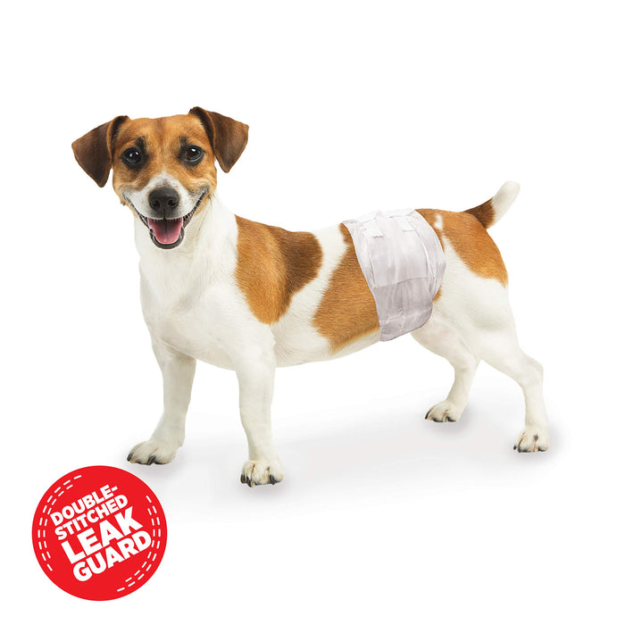 WEE-WEE DISPOSABLE MALE DOG WRAPS