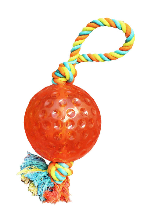 CHOMPER ROPE TUG TOY W/TPR BALL