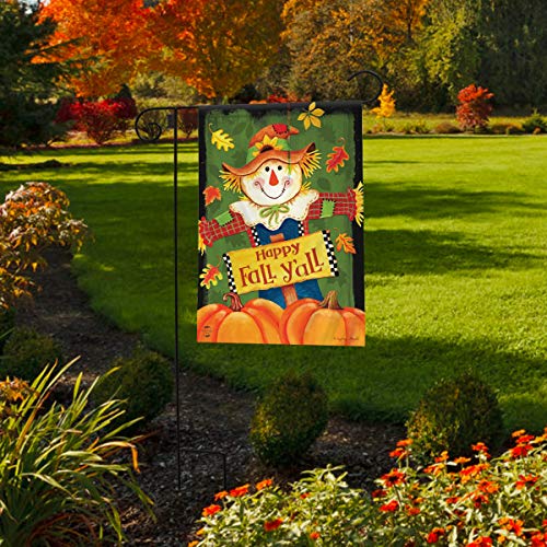 Fall Y'all Scarecrow Garden Flag
