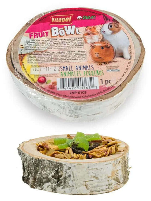 VITAPOL SMALL ANIMAL WOOD TREAT BOWL