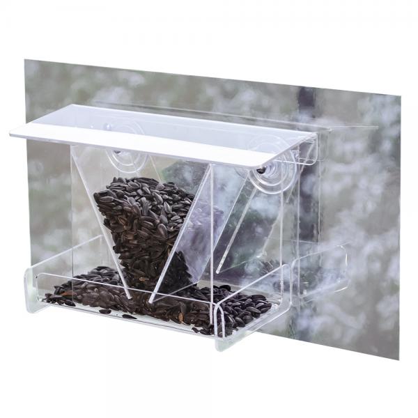Clear View Hopper Mirrored Window Feeder