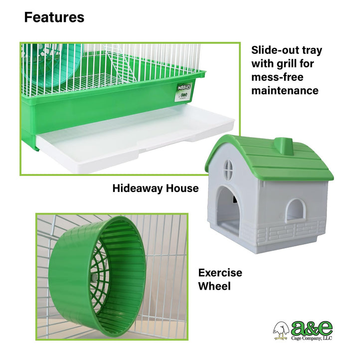 HAMSTER/GERBIL CAGE 2 STORY W/HOUSE & WHEEL SP