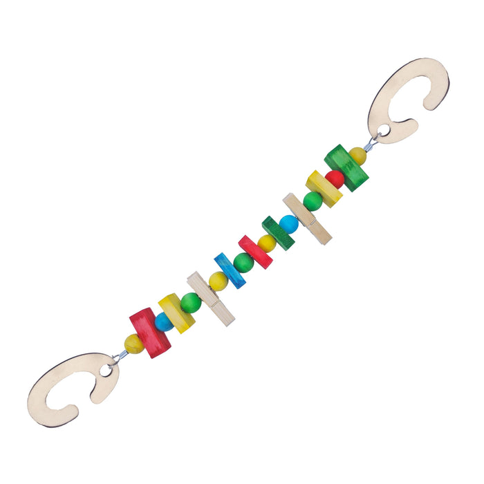 NIBBLES HANGING WOOD CHEW WITH TREAT CLIPS
