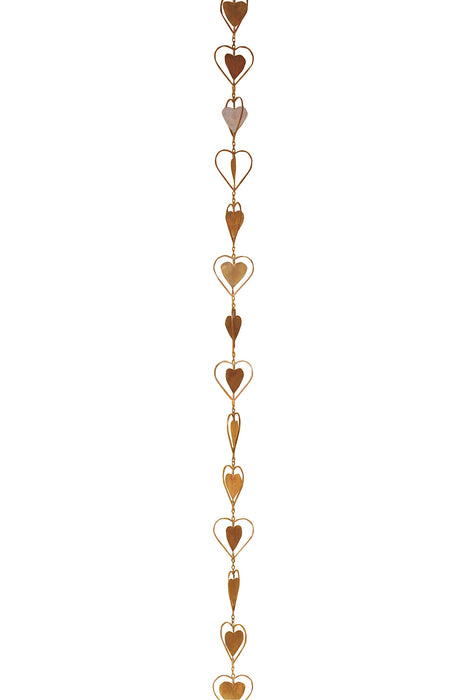 Heart Flamed Rain Chain