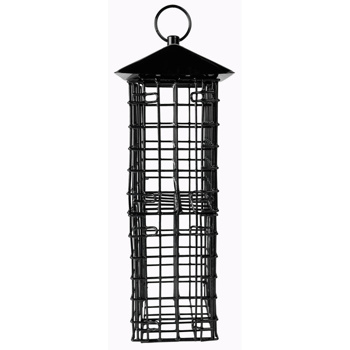 METAL SUET CAGE BIRD FEEDER W/ ROOF