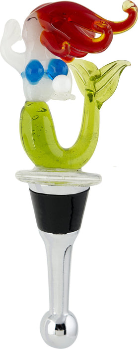 LS Arts Glass Mermaid Bottle Stopper