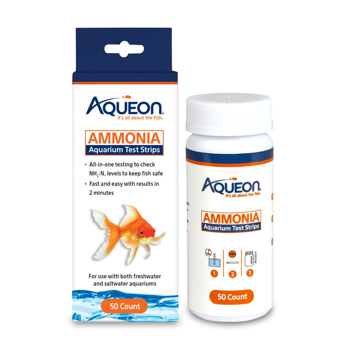 AQUEON AMMONIA AQUARIUM TEST STRIPS