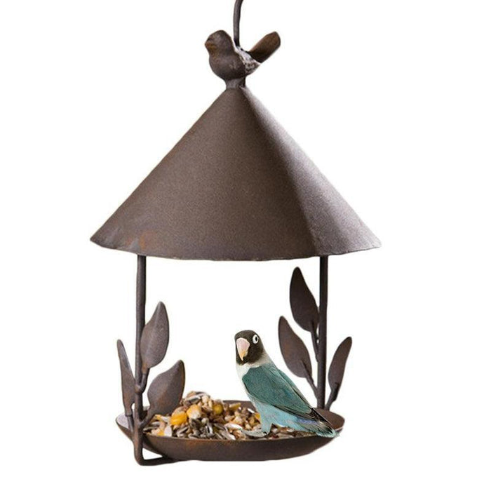 American Heritage Iron Aviary Bird Feeder - Brown