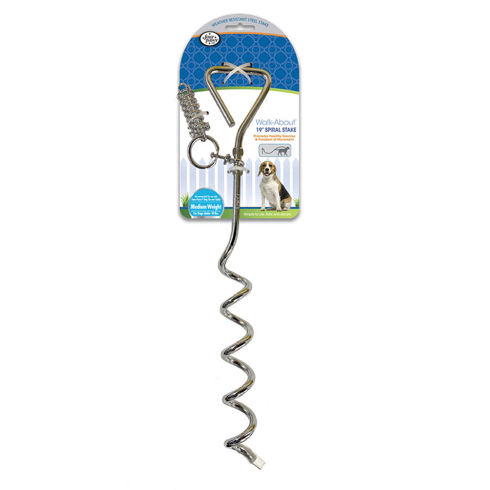 FOUR PAWS WALK-ABOUT SPIRAL TIE OUT STAKE