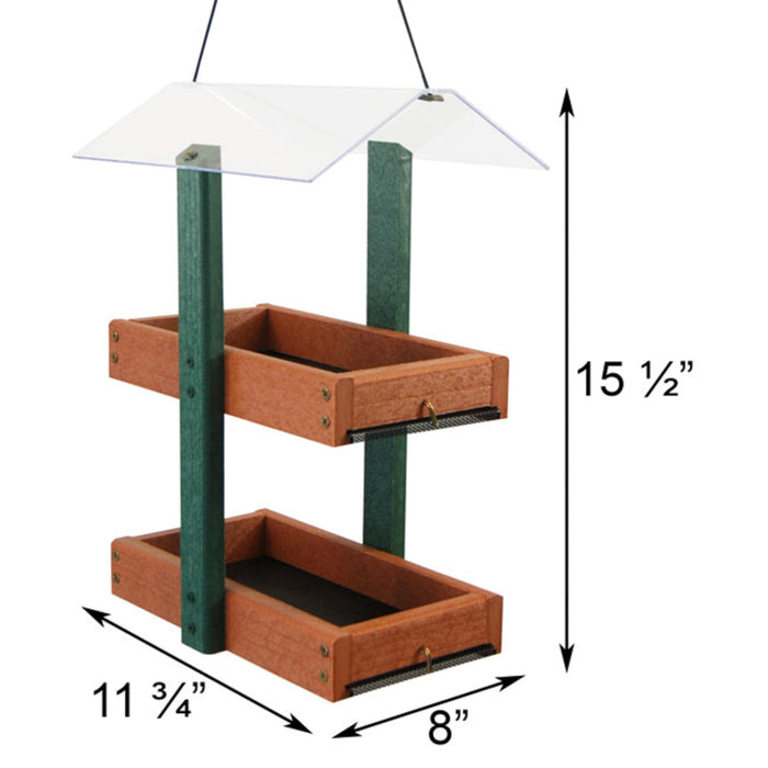 AUDUBON GOING GREEN DOUBLE PLATFORM FEEDER