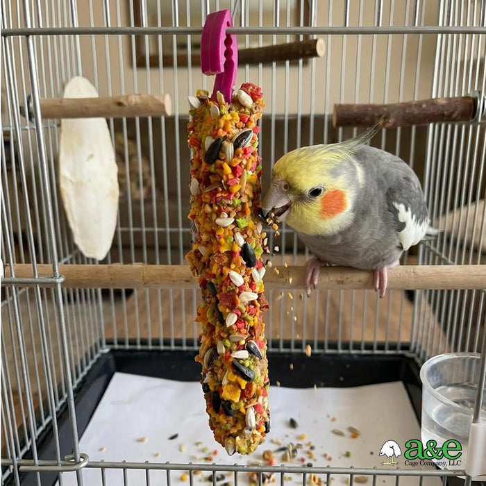 Vitapol Smakers by A&E Cage Co Company Treat Sticks for Cockatiels - Natural Hanging Foraging Snack with Real Orange for Cockatiels, Lovebirds & Medium Hookbills