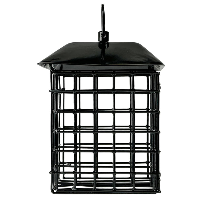 METAL SUET CAGE BIRD FEEDER W/ ROOF