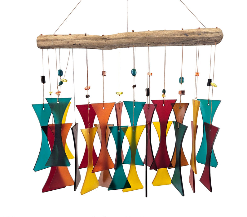 Gift Essentials Blue Handworks Line - Santa Fe Beaded Cast-Off Glass Chime