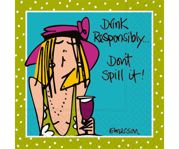 Don't Spill It Cocktail Napkins