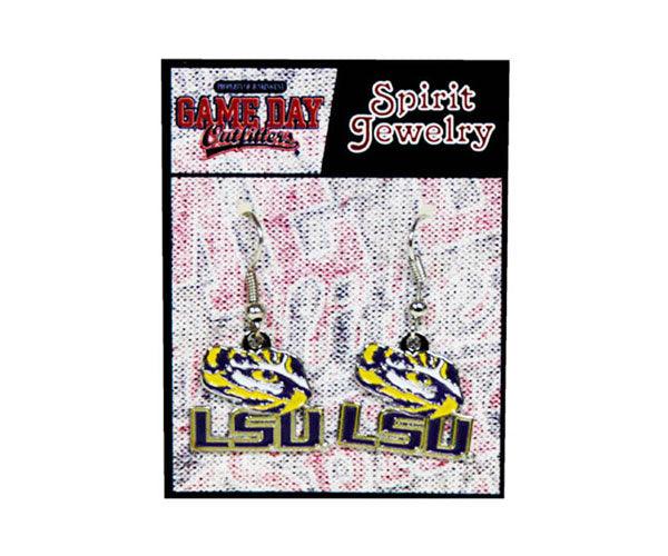 Earrings Clear Fill - LSU Tigers