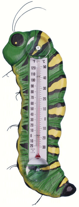 Bobbo from Songbird Essentials Green & Yellow Caterpillar Large Window Thermometer