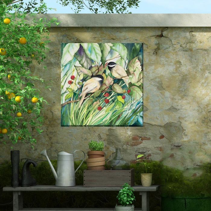CHICKADEES by West of the Wind| Waterproof Outdoor Wall Art