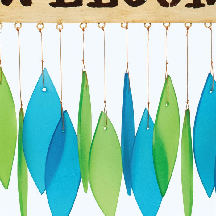 Gift Essentials Blue Handworks Line - Songbird Trio Welcome Glass Chime