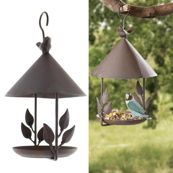American Heritage Iron Aviary Bird Feeder - Brown