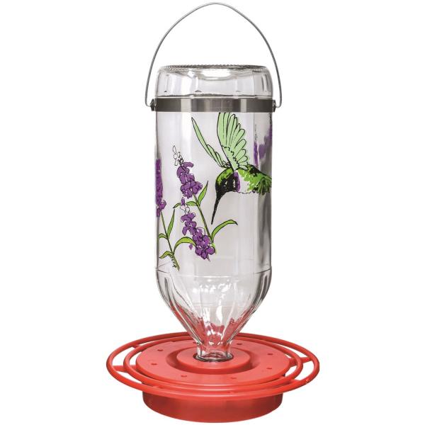 Best-1 ¨ Hummingbird Feeder 32 oz Black Chinned and Lavender Flowers
