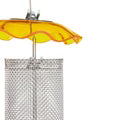 Birds Choice Small Nyjer Seed Forever Feeder with Stainless Steel Screen in Yellow
