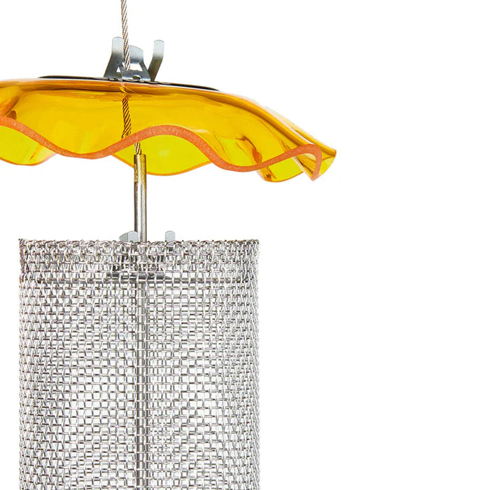 Birds Choice  Small Sunflower Seed Forever Feeder with Stainless Steel Screen in Yellow